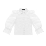 Long Sleeve Blouse - White RAVEN